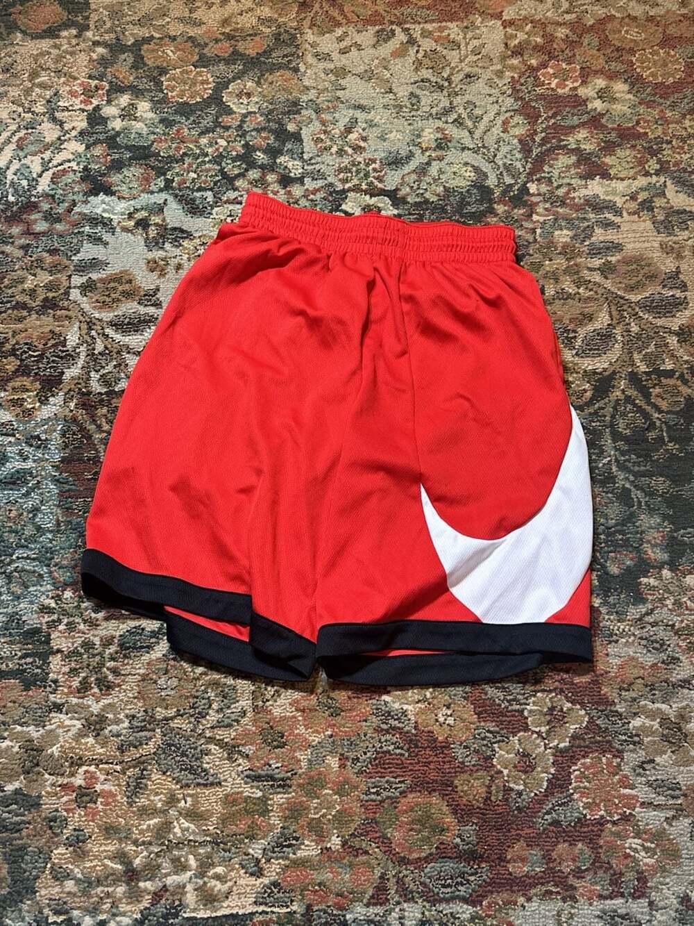 Nike Dri-FIT HBR Big Swoosh Basketball Training Shorts Red/White/Black